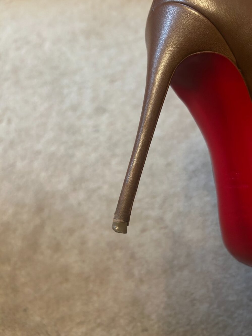 Christian Louboutin Hot Chick 100 Nappa Irise Pumps, Brown (Biscotto) Size 40.5 - Picture 11 of 16